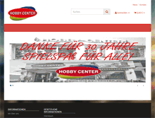 Tablet Screenshot of hobby-center.de